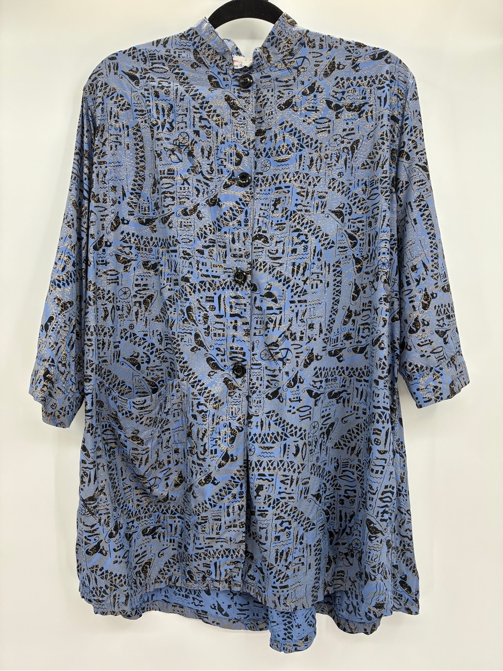 Tommies By Harry Berger Vintage 1960s Pajama Top Bed Jacket Abstract Size 36